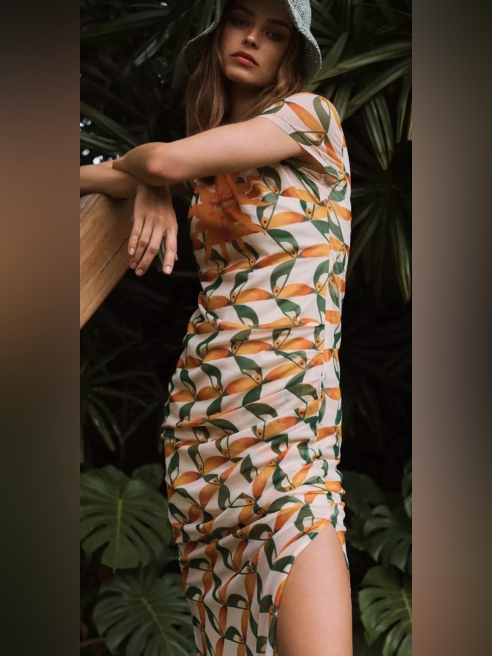 Farm Rio Printed Mesh Dress